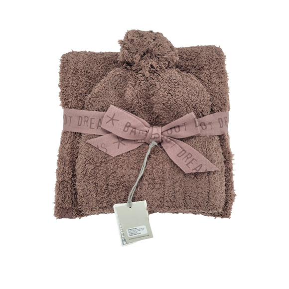 Barefoot Dreams CozyChic Pom Beanie Scarf Set | Fuzzy Soft | Giftable NWT - Picture 1 of 1